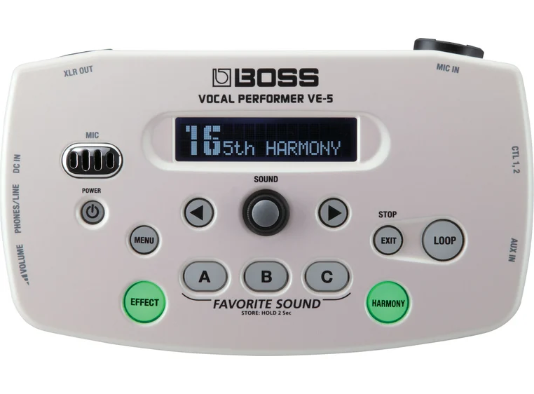 Boss VE-5 Vocal Effect Processor, hvit 